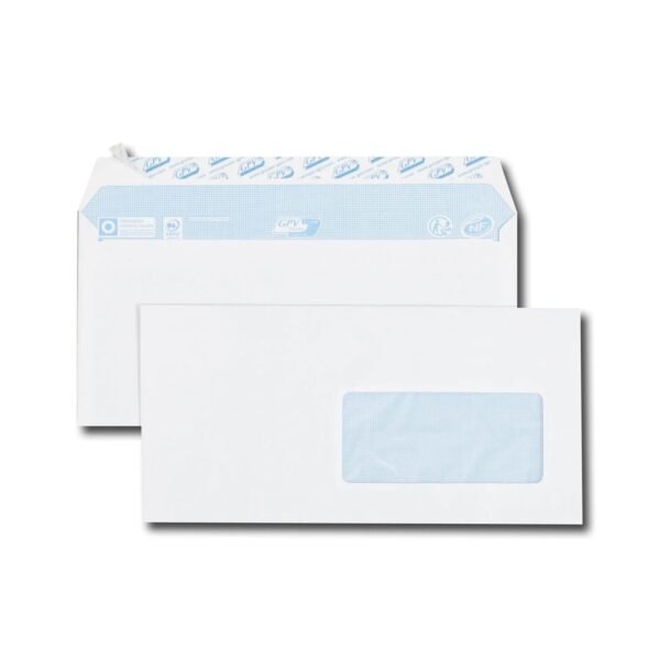 500 Enveloppes américaines SAM 115×225 mm – 90g/m² Avec fenêtre