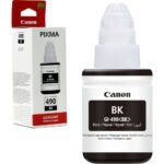Canon GI-490 BK Noir- Bouteille d&rsquo;encre Canon d&rsquo;origine – (0663C001AB)